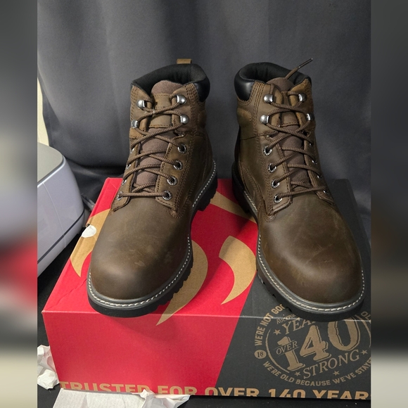 Wolverine Men's Dark Brown Leather Boots NWT STILL IN BOX - Picture 4 of 9